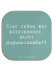Mr. & Mrs. Panda Glas-Untersetzer Spruch Konflikte friedlich lös... in Meeresbrise