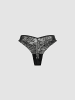 Erlich Textil  SLEEK LACE BRAZIL STRING in schwarz