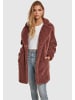 Urban Classics Urban Classics Damen Ladies Oversized Sherpa Coat in darkrose