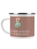 Mr. & Mrs. Panda Camping Emaille Tasse Brautjungfern Party mit S... in Braun Pastell