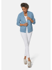 GOLDNER Zeitlose Strickjacke in Grobstrick in jeansblau / melange