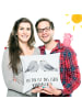 Mr. & Mrs. Panda Kissen Turteltauben Liebe mit Spruch in Weiß