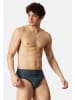 Schiesser Mini Slip / Unterhose 95/5 Essentials - Cotton in Dunkelblau / grün