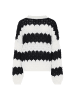 ebeeza Damen Sweater in WOLLWEISS SCHWARZ