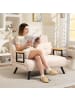 HOMCOM Schlafsofa in Hellbeige 102L x 73B x 81H cm