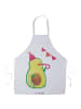 Mr. & Mrs. Panda Küchenschürze Avocado Party ohne Spruch in Weiß
