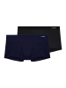 HOM Retro Short / Pant Modal clean cut in Dunkelblau / schwarz
