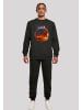 F4NT4STIC Sweatshirt Basketball On Fire Sport CREW in schwarz