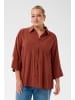KAFFE curve Langarm - Hemd KCbirgit Loose fit in Henna