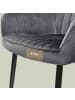 SONGMICS 6er-Set: Esszimmerstuhl in Dunkelgrau-Schwarz - (B)60 x (H)85 x (T)62.5 cm