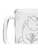 Mr. & Mrs. Panda Bierkrug Glas Einhorn Traurig ohne Spruch in Transparent