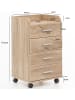 KADIMA DESIGN Rollcontainer WL5.749 40x70,5x33cm , Schreibtisch-Container in Sonoma