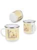 Mr. & Mrs. Panda Camping Emaille Tasse Waldtiere Picknick ohne S... in Gelb Pastell