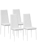 HOMCOM Esszimmerstuhl-41L x 50B x 97H cm-Weiß