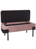 Beliani Bettbank WARREN in Rosa/Schwarz - (W) 40 x (H) 45 x (L) 100 cm