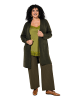 Ulla Popken Strickjacke in olivgrau