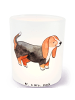 Mr. & Mrs. Panda Deko Windlicht Basset Hound Moment ohne Spruch in Transparent
