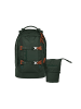 Satch Schulrucksack-Set PACK "Nordic Forest Green" 2-teilig in Grün