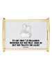 Mr. & Mrs. Panda Tablett Pinguine Kuscheln mit Spruch in Grau Pastell