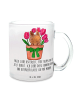 Mr. & Mrs. Panda Glas Hase Tulpen mit Spruch in Transparent