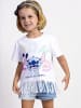 Cerda T-Shirt Disney Stich mit Fransen in Weiß