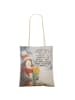 Mr. & Mrs. Panda Tote Bag Pinguin Winter Pommes Design mit Spruch in Weiß