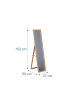 relaxdays Spiegel in Natur - (B)37 x (H)155 cm