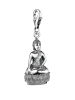 Nenalina Charm 925 Sterling Silber Buddha in Silber