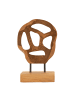Mauro Ferretti Braune Holzskulptur, 18 x 10 x 27 cm