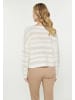 Usha Women Sweater in cream multicolor