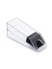 relaxdays 2 x Kartenschlitten in Transparent/ Schwarz