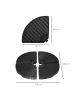 Outsunny Sonnenschirmständer in Schwarz 100L x 100B x 8H cm