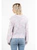 myMo Damen Strickpullover in Rosa Mehrfarbig
