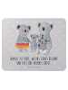 Mr. & Mrs. Panda Mousepad Koala Familie mit Spruch in Grau Pastell