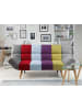 Beliani 3-Sitzer Sofa INGARO in Bunt/Heller Holzfarbton/Blau