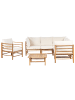 Beliani 7-tlg Lounge Set CERRETO in Braun/Weiß