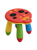 relaxdays Kinderhocker "Marienkäfer" in Bunt - (B)25 x (H)26 x (T)32 cm