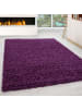 KADIMA DESIGN Teppich Hochflor Shaggy Waschbar Einfarbig RHEIN Strapazierfähig in Violett