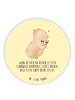 Mr. & Mrs. Panda Rund Magnet Capybara Wein mit Spruch in Gelb Pastell