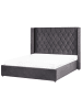 Beliani Doppelbett LUBBON in Grau/Silber - (W) 190 x (H) 144 x (L) 217 cm