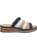 rieker Klassische Pantoletten in black-tan-white