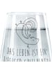 Mr. & Mrs. Panda Trinkglas Stinktier Handstand mit Spruch in Transparent