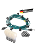 SATISFIRE Garten Party Lichterkette Illu 30 milchige LED Tropfenlampen 10m grün