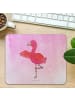 Mr. & Mrs. Panda Mauspad Flamingo Yoga ohne Spruch in Aquarell Pink