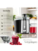 tectake Saftpresse Frufi, 2 Geschwindigkeitsstufen, Edelstahl, 600W