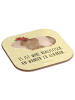 Mr. & Mrs. Panda Bierdeckel Meerschweinchen Weisheit mit Spruch in Gelb Pastell