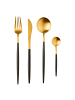Butlers Butlers Besteck-Set STILETTO 4-tlg. in Schwarz / Gold