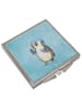 Mr. & Mrs. Panda Handtaschenspiegel quadratisch Pinguin Duschen ... in Eisblau