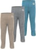 Normani Outdoor Sports 3er Pack Baby Merino Unterhose mit Füßen in Blau/Grau/Beige