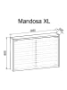 ebuy24 Glasvitrinen MandosaXL 1 Weiß 60 x 10 cm